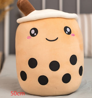 Plush Strawberry Milk Tea Cushion