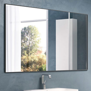 Modern Black Aluminum Bathroom Wall Mirror