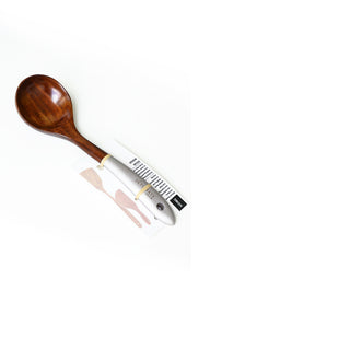 Simple Teak Lacquer Soup Spoon