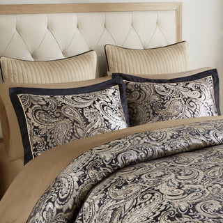 12 Piece Comforter Set With Cotton Bed Sheets Black King