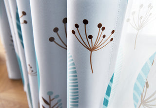 Nordic Style Leaf Shading Curtains