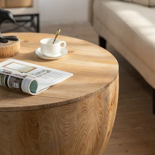 Vintage Cedar Wood Coffee Table Set