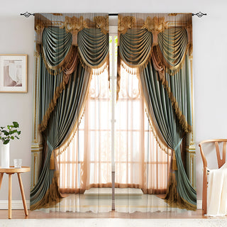 Creative European Flower Character Curtains
