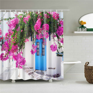 Garden Flowers Scenery Shower Curtains