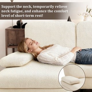 U-shaped Combination Sofa, Double Lounge Chair, Chenille Fabric 4-seat Living Room Furniture