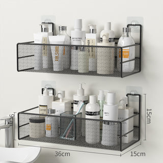 Wall-Mounted Bathroom Shelf Drill Shower