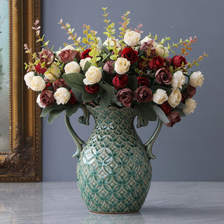 Ceramic Inlay Copper Vase