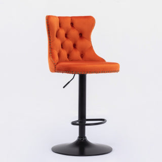 Sasha Velvet Swivel Barstools (Set Of 2)
