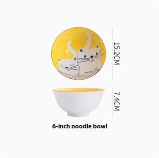 Cartoon And Plates Creative Rice Soup Bowls