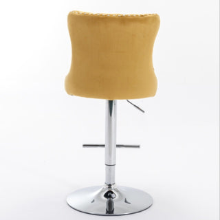 Sasha Velvet Swivel Barstools (Set Of 2)