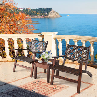 Nalani 3 Piece Outdoor Wooden Patio Set