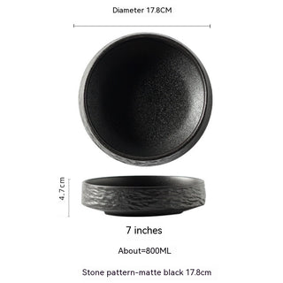 Ceramic Round Meal Tray Deep Plates