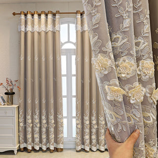 Double Open Bedroom Wedding Curtain Set