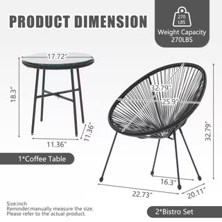 Outdoor Bistro Patio Set