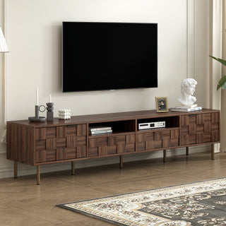 Mid Century TV Stand With 2 Drawers, Media Console Table For TVs Up To 85'', Entertainment Center With Storage For Living Room, Bedroom, Home Theatre