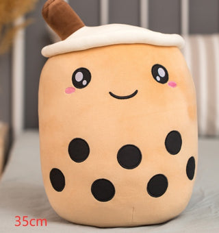 Plush Strawberry Milk Tea Cushion