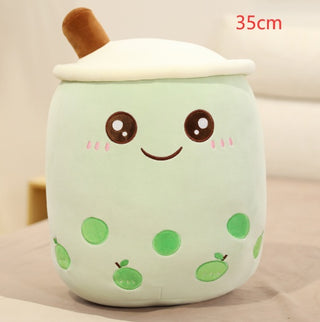 Plush Strawberry Milk Tea Cushion