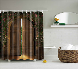 Garden Flowers Scenery Shower Curtains