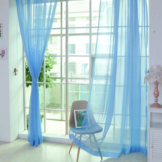 Transparent Solid Color Glass Mesh Curtains