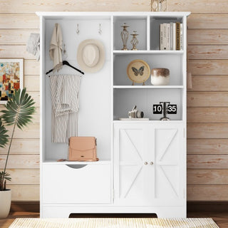 Multi-Functional Hall Tree with Storage