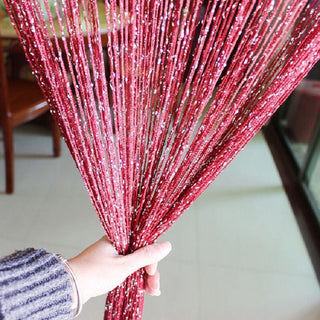 Flashing Silver Thread Door Curtain