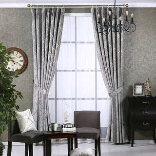 Modern Chenille Blackout Living Curtains