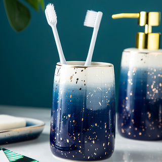 Gradient Blue Ceramic Bathroom Suite