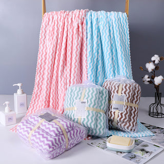 Water Ripple Coral Fleece Towels Child
