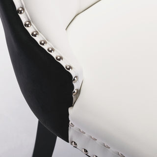 Modern Tufted Solid Wood PU  Velvet Chair