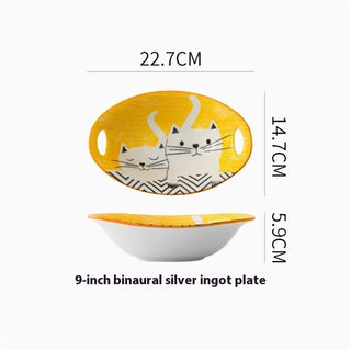 Cartoon And Plates Creative Rice Soup Bowls