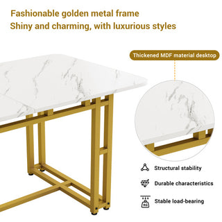 Sleek & Modern Dining Table (Gold)