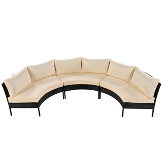 U Style 3 Piece Curved Patio Set