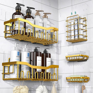 Stainless Steel Bathroom Rack Five-piece Suit
