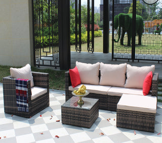 Rattan Patio Furniture Set Wicker Sofa