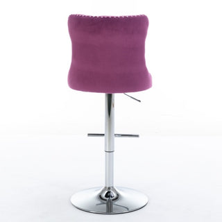 Sasha Velvet Swivel Barstools (Set Of 2)