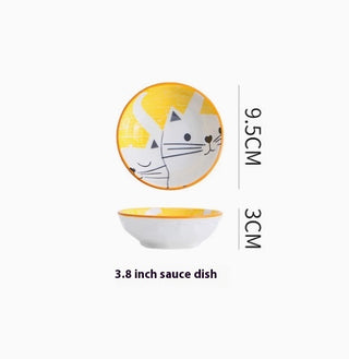 Cartoon And Plates Creative Rice Soup Bowls