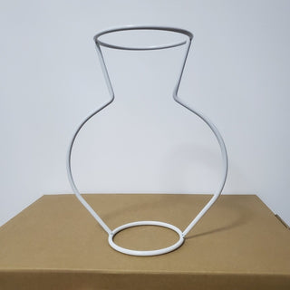 White Retro Iron Table Flower Vase