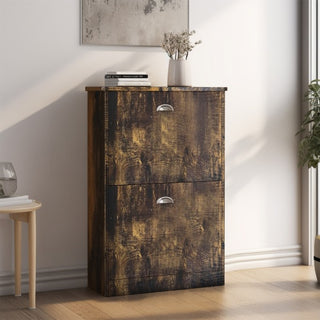 Slim Hidden Shoe Cabinet with Drawers