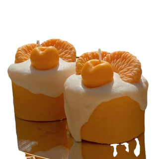 Orange Cute Fruit Cream Candles