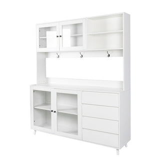Large White Kitchen Hutch Cabinet