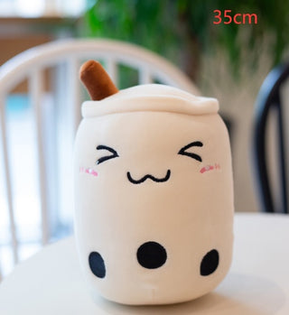 Plush Strawberry Milk Tea Cushion