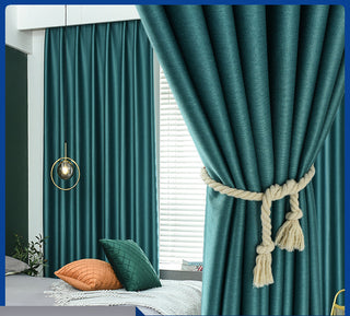 Thick Double-Sided Linen Jacquard Curtain
