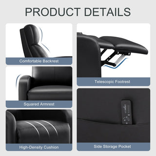 Recliner Chair PU Leather Recliner Sofa No Massage