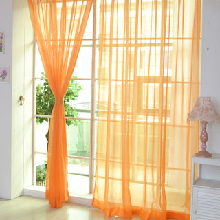 Transparent Solid Color Glass Mesh Curtains
