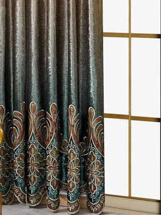 Luxurious Floral European Villa Curtains