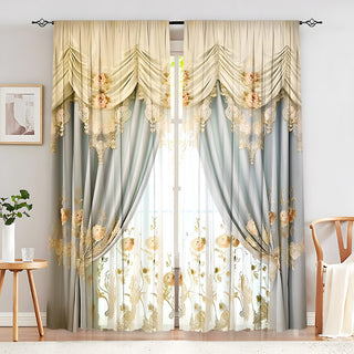 Creative European Flower Character Curtains