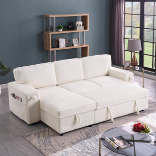 Upholstery Sleeper Sectional Sofa With Storage Space
