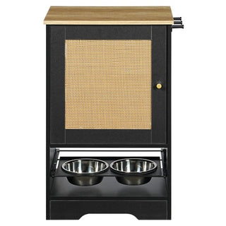 Elevated Pet Feeding Station with Storage