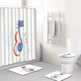 Bathroom Carpet Shower Curtain