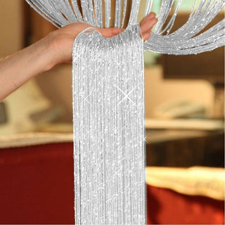 Flashing Silver Thread Door Curtain